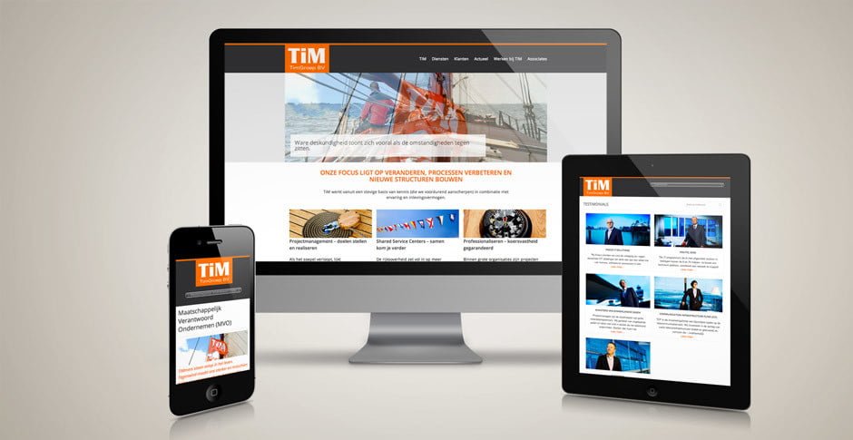 TiM Groep responsive webdesign