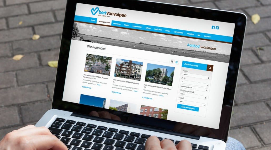 website bert van vulpen webdesign